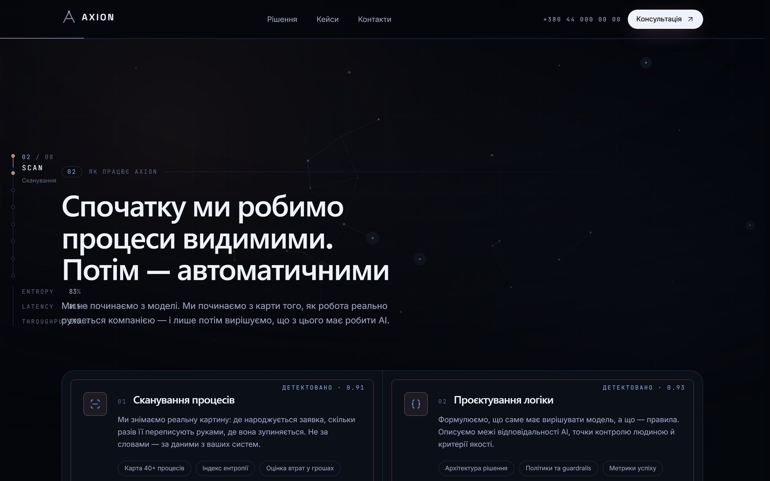 Пояснення процесу AXION