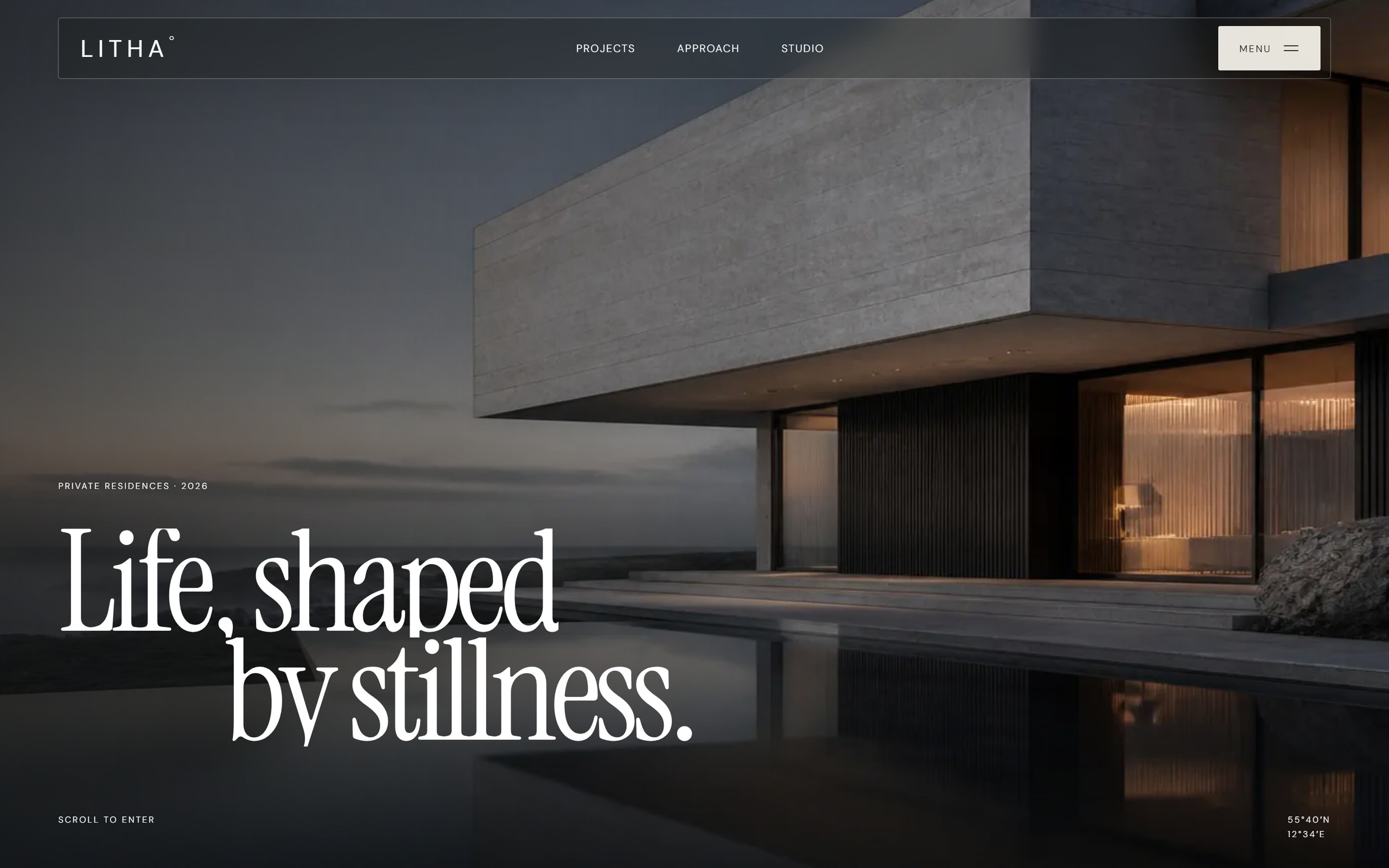 LITHA architecture studio homepage