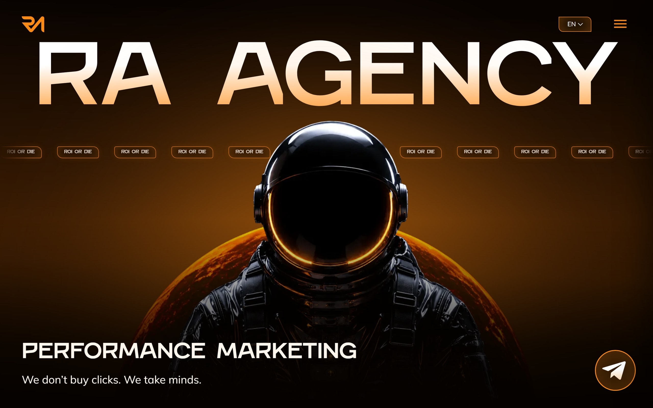 RA Agency homepage